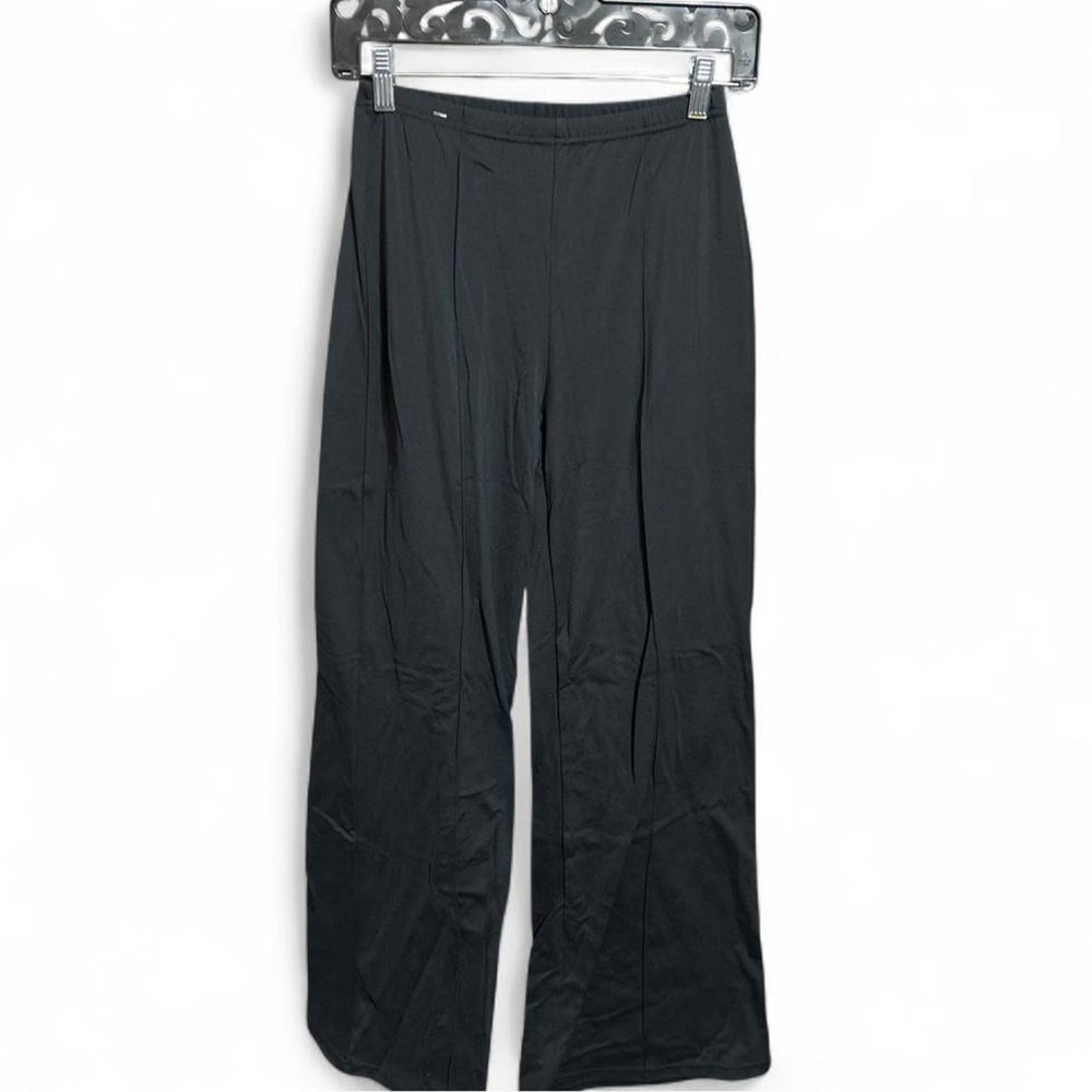 OQQ black high-waisted wide-leg loungewear/yoga pants - M